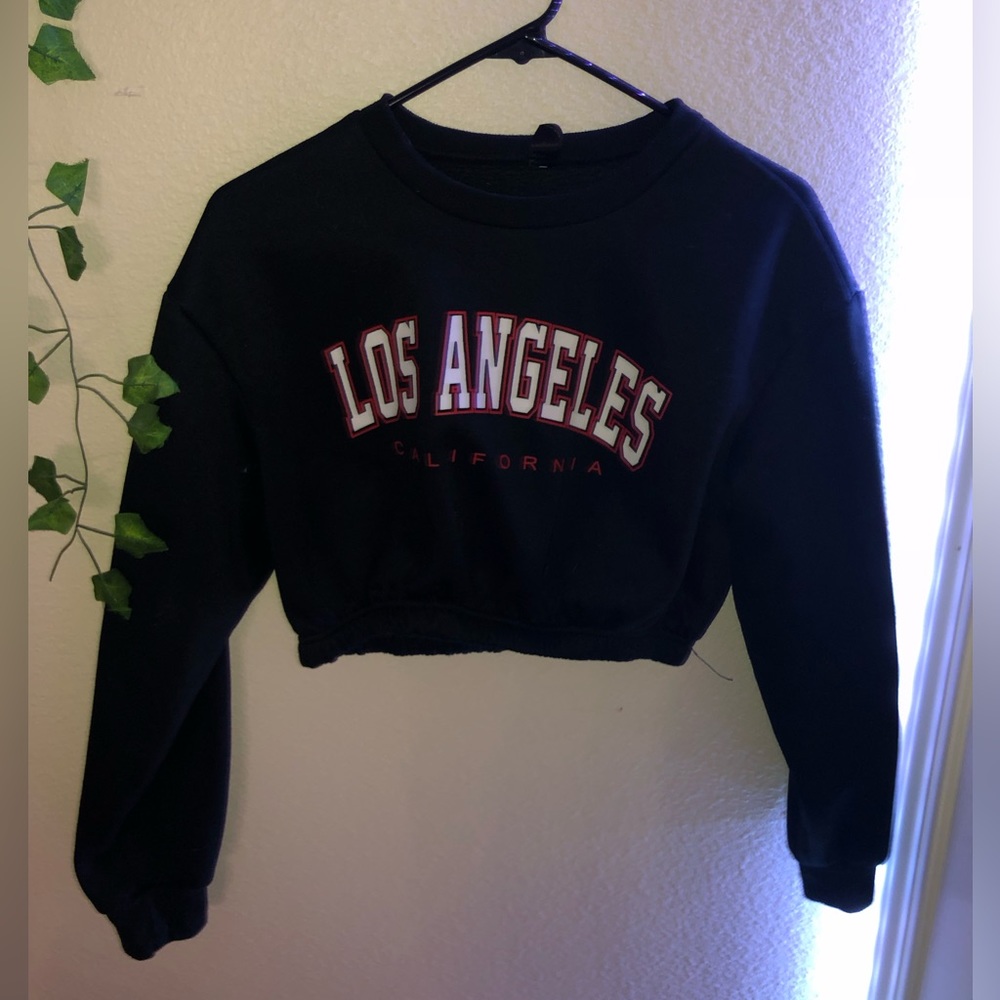 Shein cropped los angeles sweater